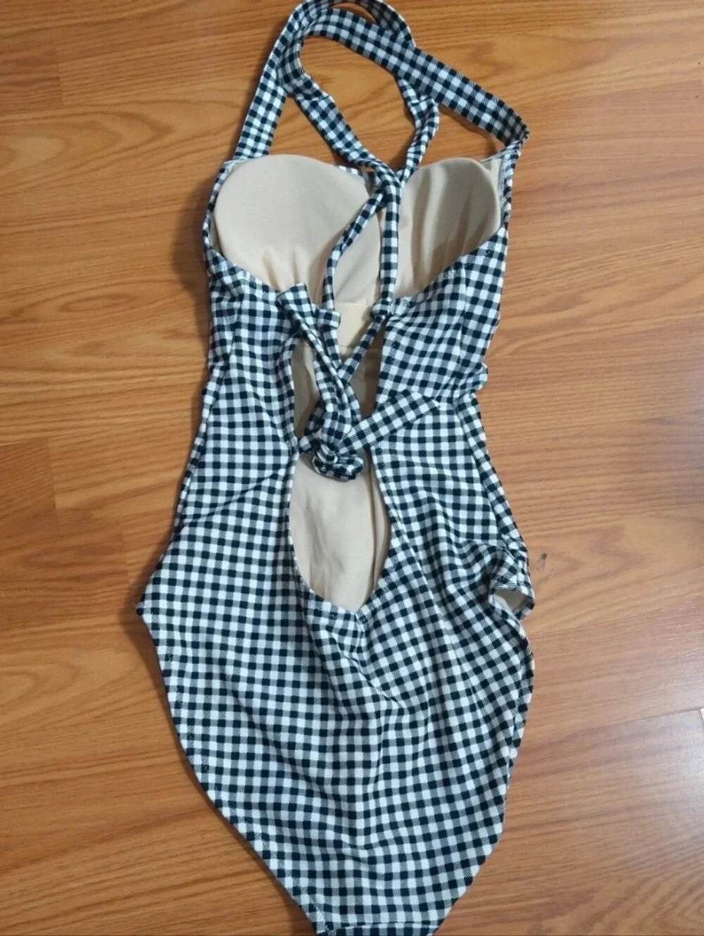 Old Navy Size XS Black & White Gingham Women’s One-Piece Swimsuit